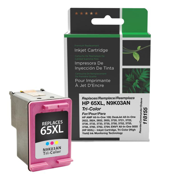 Clover Imaging Remanufactured High Yield Tri-Color Ink Cartridge for HP 65XL (N9K03AN)