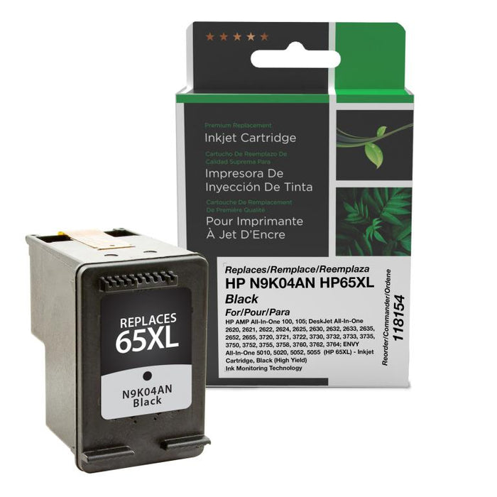 Clover Imaging Remanufactured High Yield Black Ink Cartridge for HP 65XL (N9K04AN)
