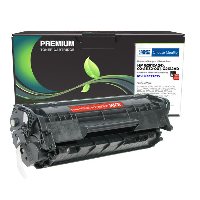 MSE Remanufactured MICR Toner Cartridge for HP Q2612A, TROY 02-81132-001