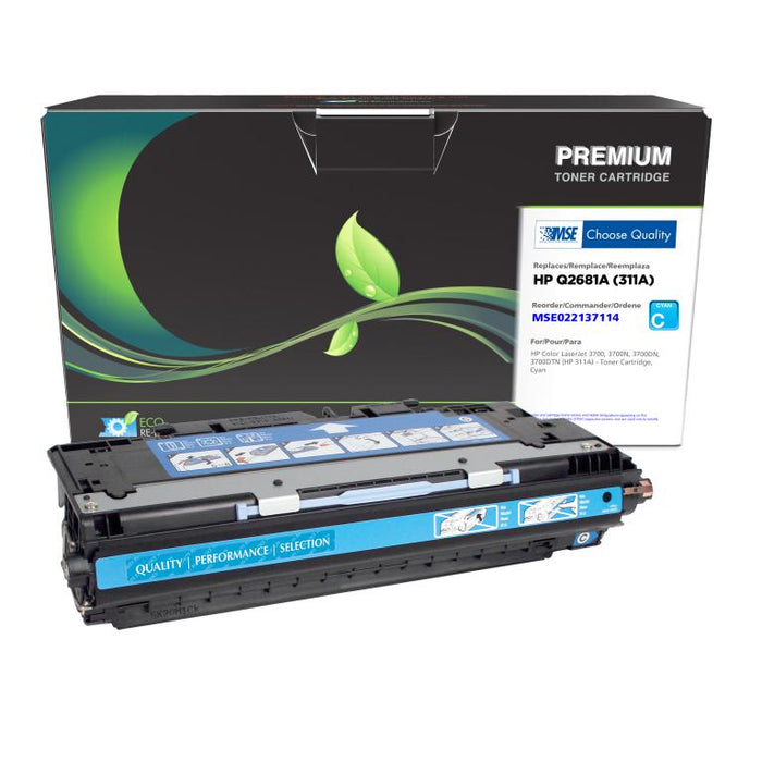 MSE Remanufactured Cyan Toner Cartridge for HP 311A (Q2681A)