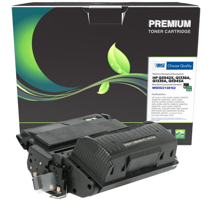 MSE Remanufactured Universal Extended Yield Toner Cartridge for HP Q1338A/Q1339A/Q5945A/Q5942X
