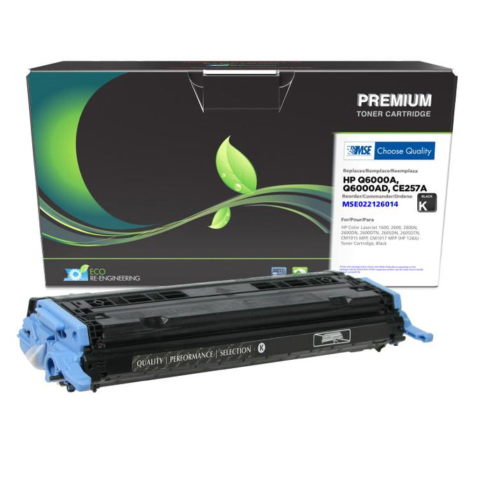 MSE Remanufactured Black Toner Cartridge for HP 124A (Q6000A)