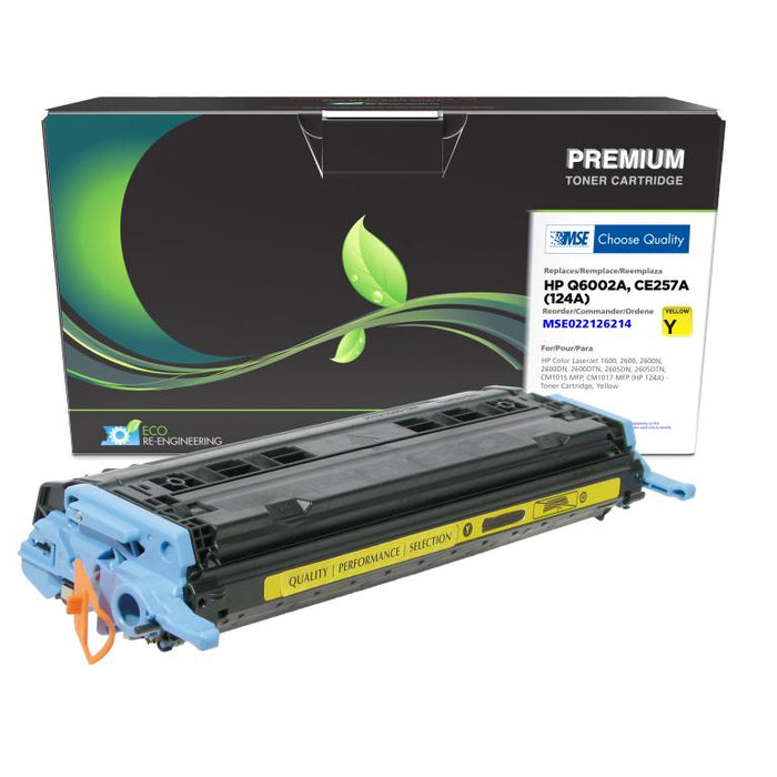 MSE Remanufactured Yellow Toner Cartridge for HP 124A (Q6002A)