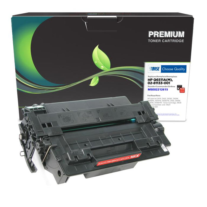 MSE Remanufactured MICR Toner Cartridge for HP Q6511A, TROY 02-81133-001