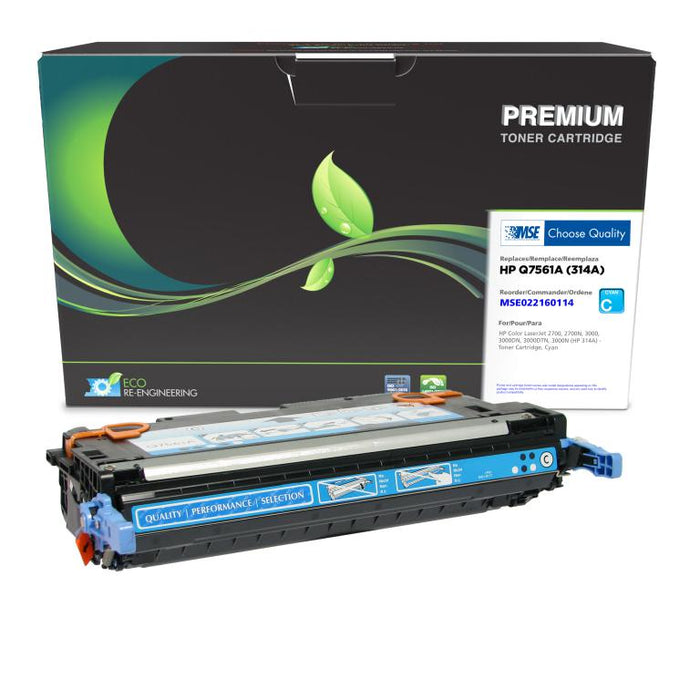 MSE Remanufactured Cyan Toner Cartridge for HP 314A (Q7561A)
