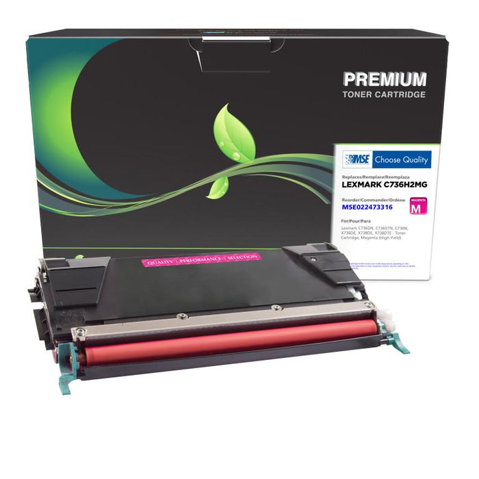 MSE Remanufactured High Yield Magenta Toner Cartridge for Lexmark C736/X736/X738