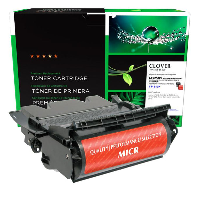 Clover Imaging Remanufactured High Yield MICR Toner Cartridge for Lexmark T640/T642/T644/X642/X644/X646