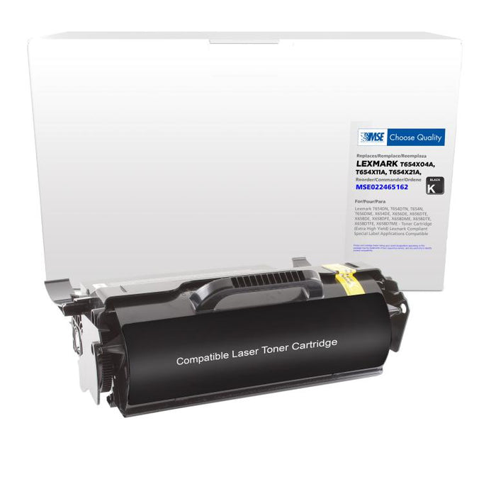 MSE Remanufactured Extra High Yield Toner Cartridge for Lexmark T654/T656/X654/X656/X658