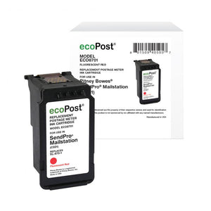 Postage Meter Red Ink Cartridge for Pitney Bowes SL-870-1