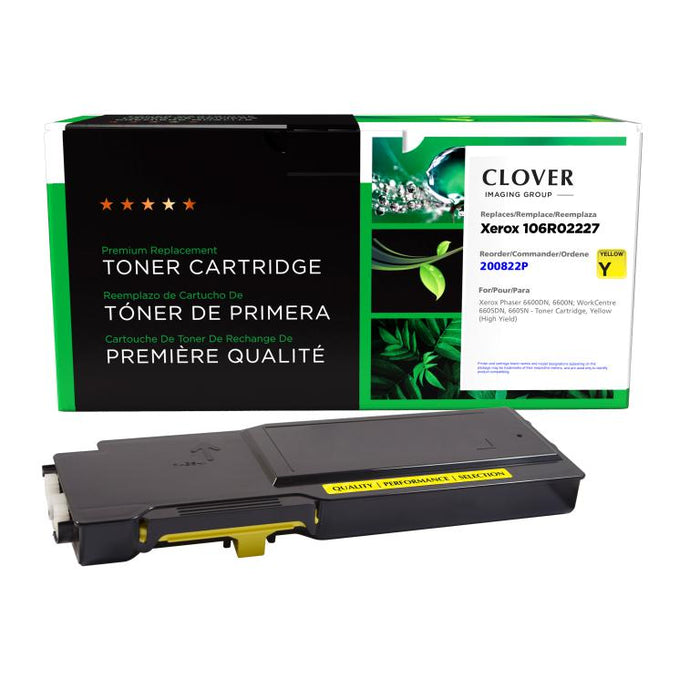 Clover Imaging Remanufactured High Yield Yellow Toner Cartridge for Xerox 106R02227