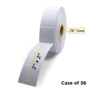 Clover Imaging Non-OEM New Direct Thermal Label Roll 0.75" ID x 2.0" Max OD for Mobile Barcode Printers