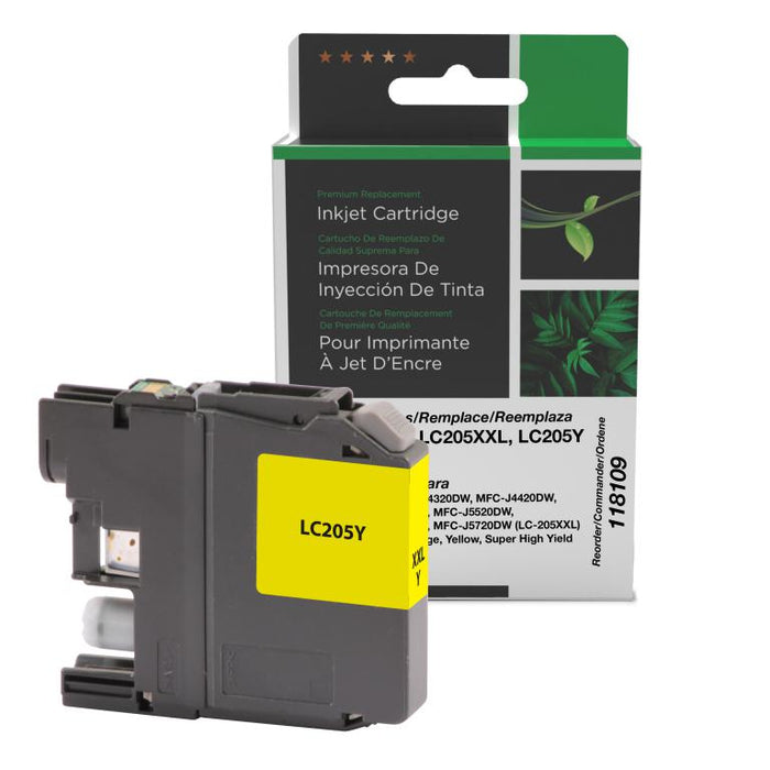 Clover Imaging Remanufactured Super High Yield Yellow Ink Cartridge for Brother LC205XXL