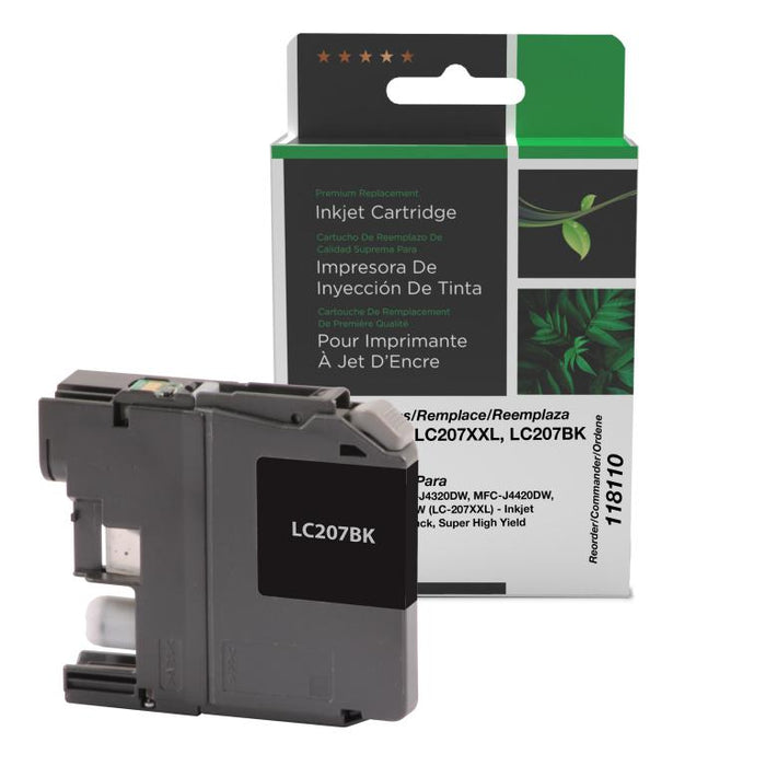 Clover Imaging Remanufactured Super High Yield Black Ink Cartridge for Brother LC207XXL