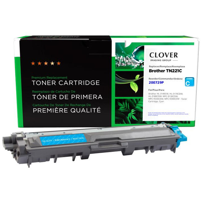 Clover Imaging Remanufactured Cyan Toner Cartridge for Brother TN221