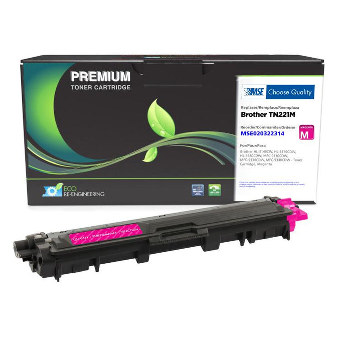 MSE Remanufactured Magenta Toner Cartridge for Brother TN221