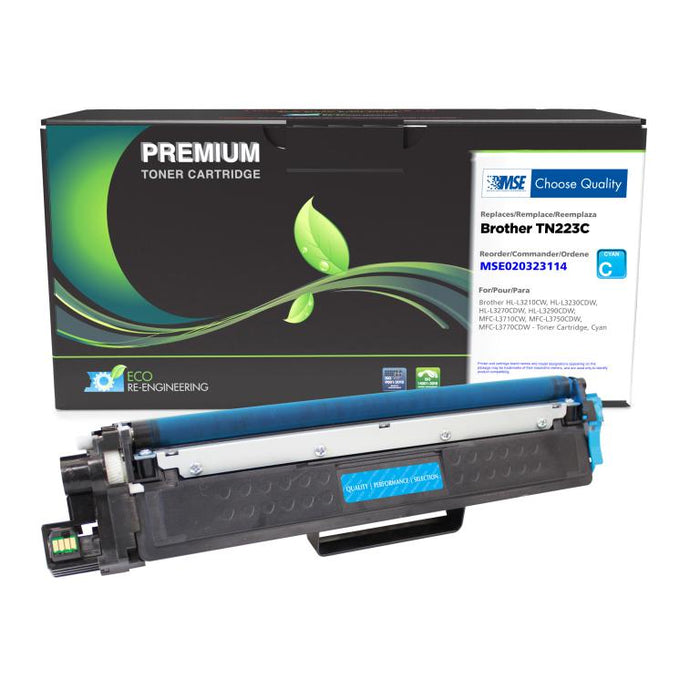 MSE Remanufactured Cyan Toner Cartridge for Brother TN223