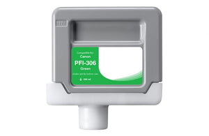 Green Wide Format Ink Cartridge for Canon PFI-306 (6664B001AA)