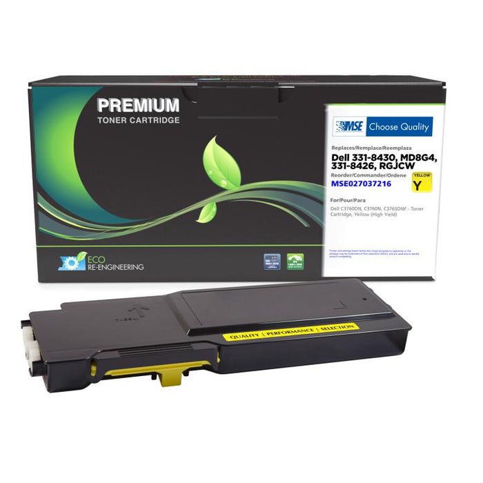 MSE Remanufactured High Yield Yellow Toner Cartridge for Dell C3760