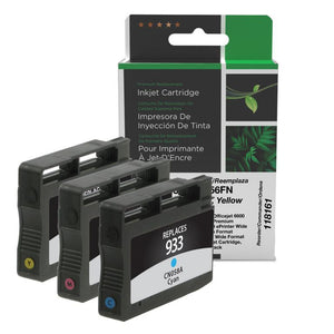 Cyan, Magenta, Yellow Ink Cartridges for HP 933 (N9H56FN) 3-Pack