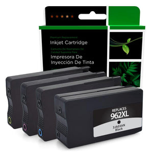 High Yield Black, Cyan, Magenta, Yellow Ink Cartridges for HP 962XL 4-Pack