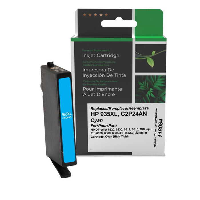 Clover Imaging Remanufactured High Yield Cyan Ink Cartridge for HP 935XL (C2P24AN)