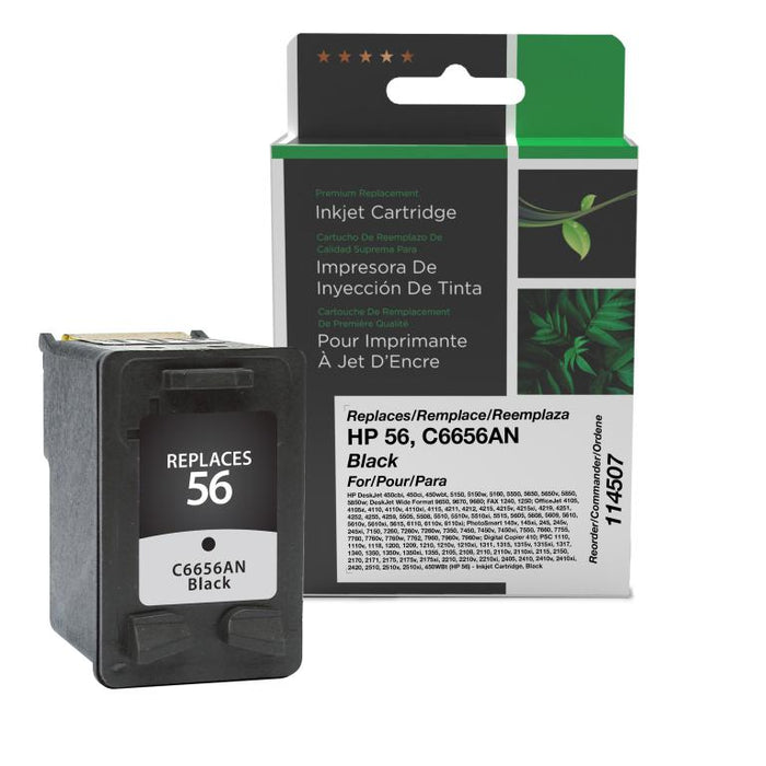 Clover Imaging Remanufactured Black Ink Cartridge for HP 56 (C6656AN)