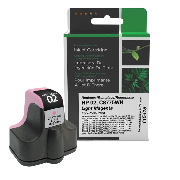 Clover Imaging Remanufactured High Yield Light Magenta Ink Cartridge for HP 02 (C8775WN)