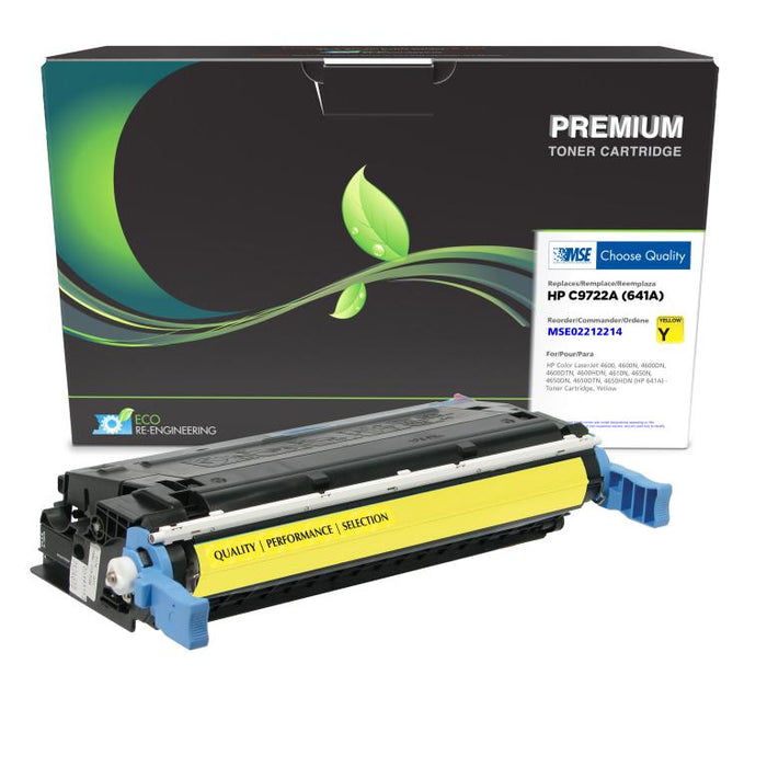 MSE Remanufactured Yellow Toner Cartridge for HP 641A (C9722A)