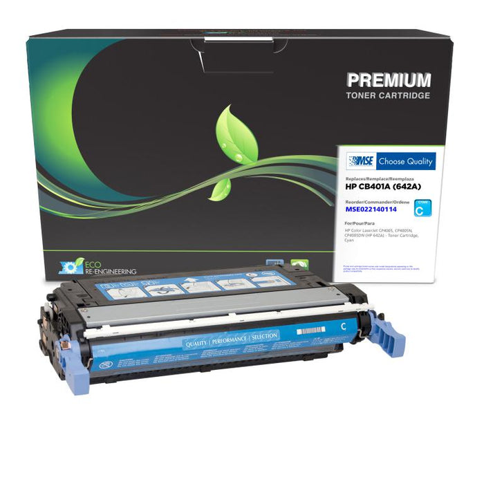 MSE Remanufactured Cyan Toner Cartridge for HP 642A (CB401A)