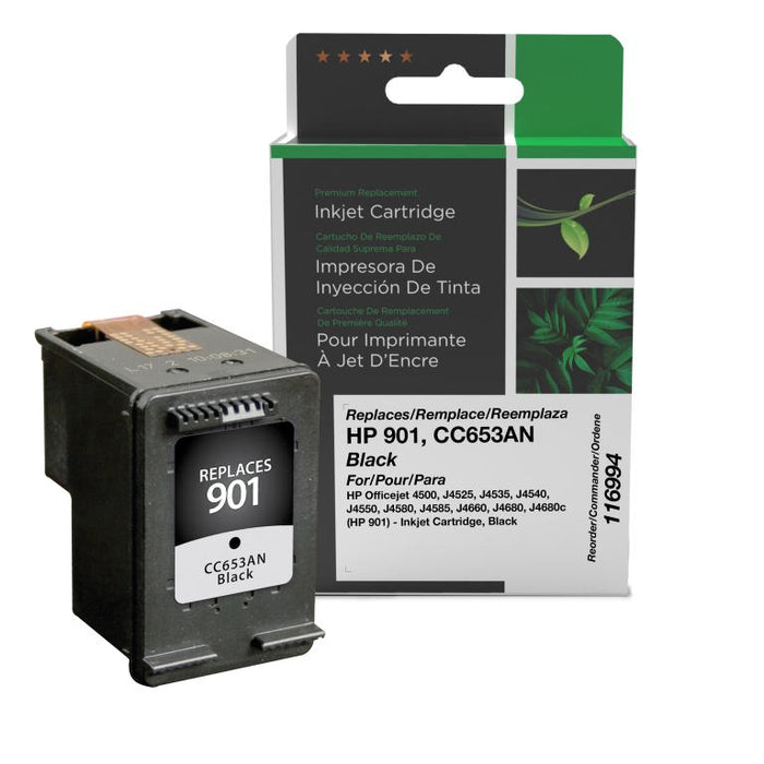 Clover Imaging Remanufactured Black Ink Cartridge for HP 901 (CC653AN)