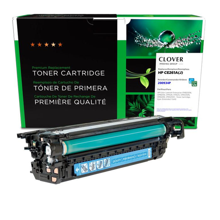 Clover Imaging Remanufactured Extended Yield Cyan Toner Cartridge for HP CE261A