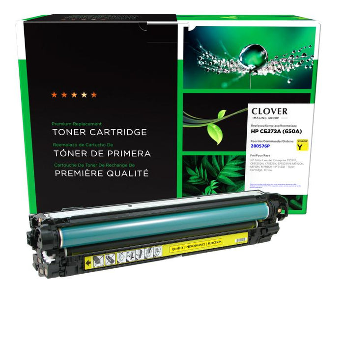 Clover Imaging Remanufactured Yellow Toner Cartridge for HP 650A (CE272A)