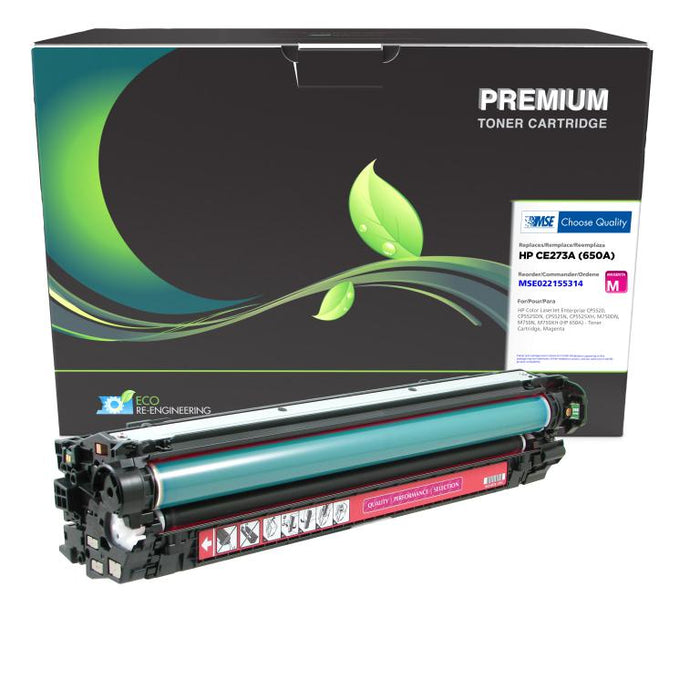 MSE Remanufactured Magenta Toner Cartridge for HP 650A (CE273A)