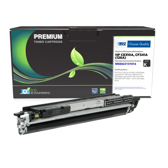 MSE Remanufactured Black Toner Cartridge for HP 126A (CE310A)