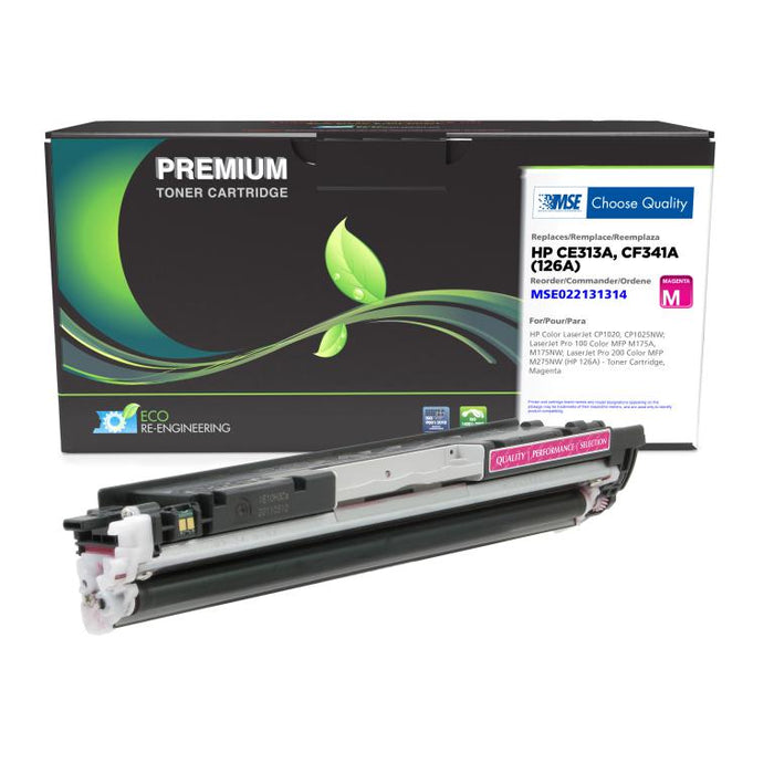MSE Remanufactured Magenta Toner Cartridge for HP 126A (CE313A)