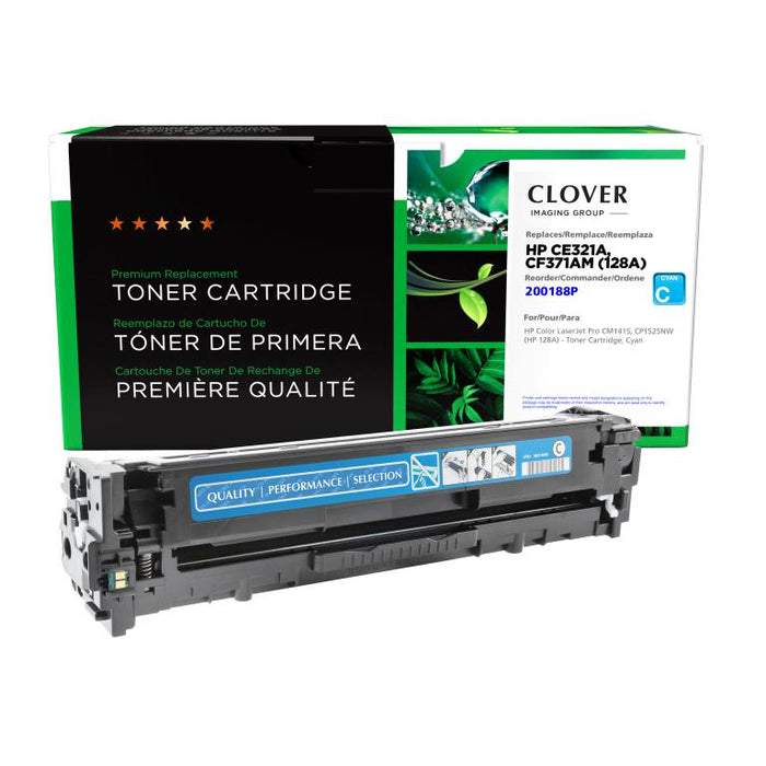 Clover Imaging Remanufactured Cyan Toner Cartridge for HP 128A (CE321A)