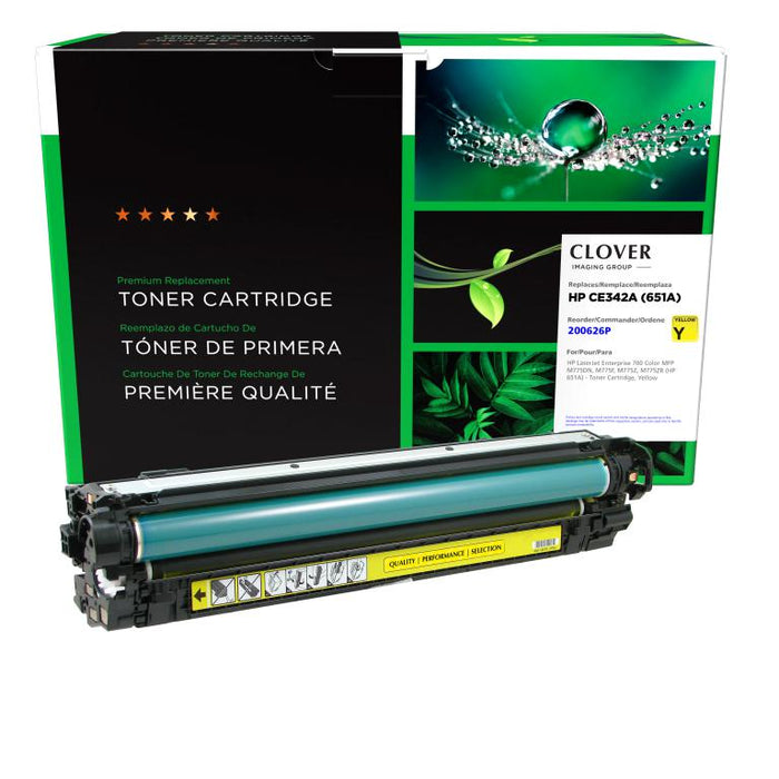 Clover Imaging Remanufactured Yellow Toner Cartridge for HP 651A (CE342A)
