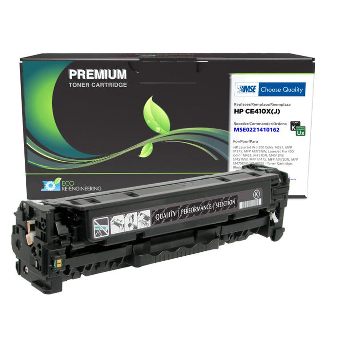 MSE Remanufactured Extended Yield Black Toner Cartridge for HP CE410X