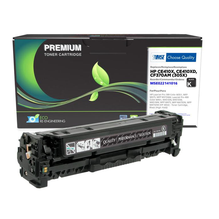 MSE Remanufactured High Yield Black Toner Cartridge for HP 305X (CE410X)