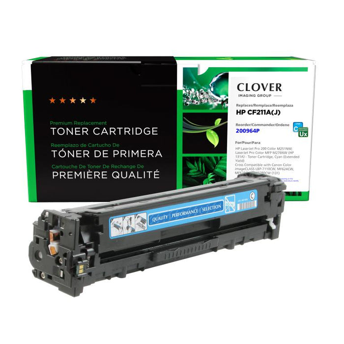 Clover Imaging Remanufactured Extended Yield Cyan Toner Cartridge for HP CF211A