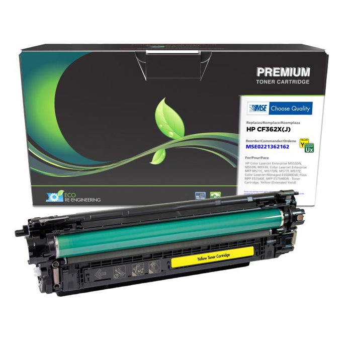 MSE Remanufactured Extended Yield Yellow Toner Cartridge for HP CF362X