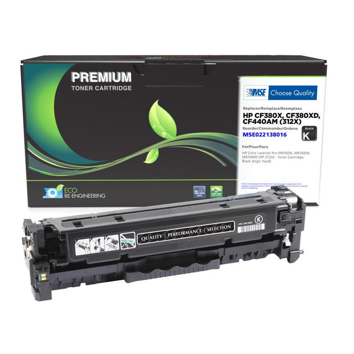 MSE Remanufactured High Yield Black Toner Cartridge for HP 312X (CF380X)
