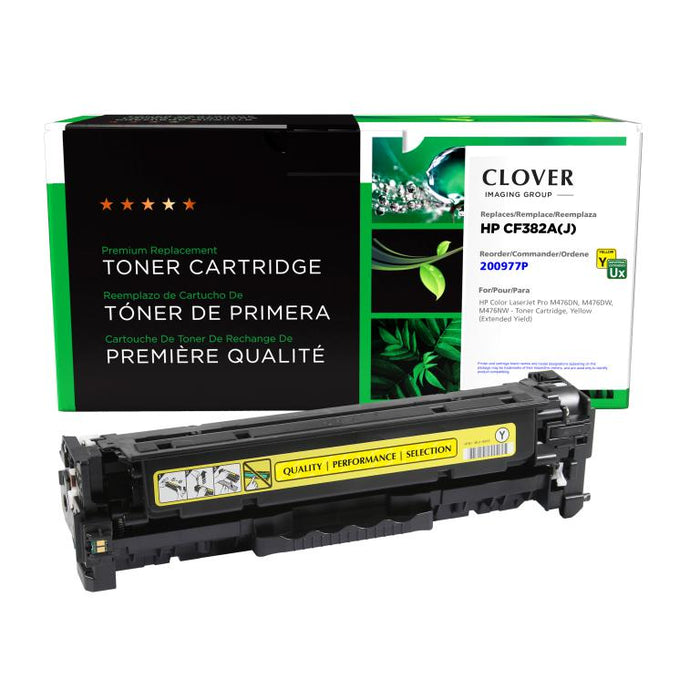 Clover Imaging Remanufactured Extended Yield Yellow Toner Cartridge for HP CF382A
