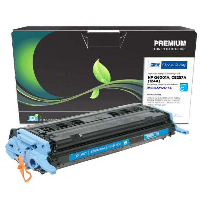 MSE Remanufactured Cyan Toner Cartridge for HP 124A (Q6001A)