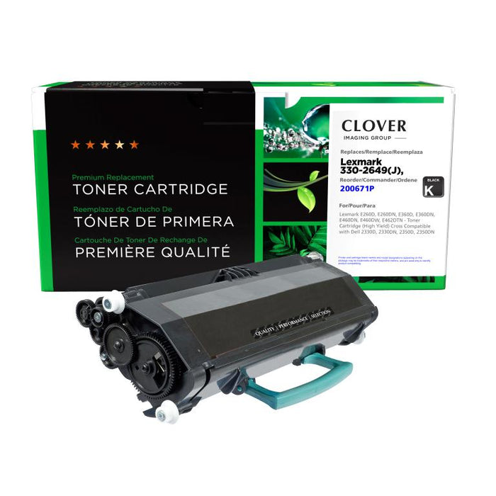 Clover Imaging Remanufactured High Yield Universal Toner Cartridge for Lexmark E260/E360/E460/E462; Dell 2330/2350