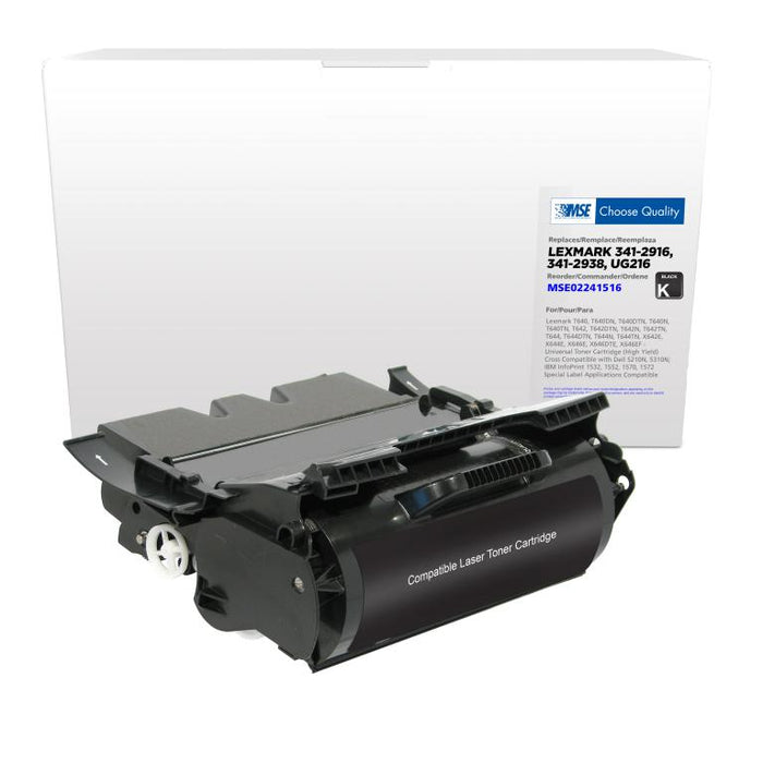 MSE Remanufactured Universal High Yield Toner Cartridge for Lexmark T640/T642/T644, Dell 5210/5310, IBM 1532/1552/1572