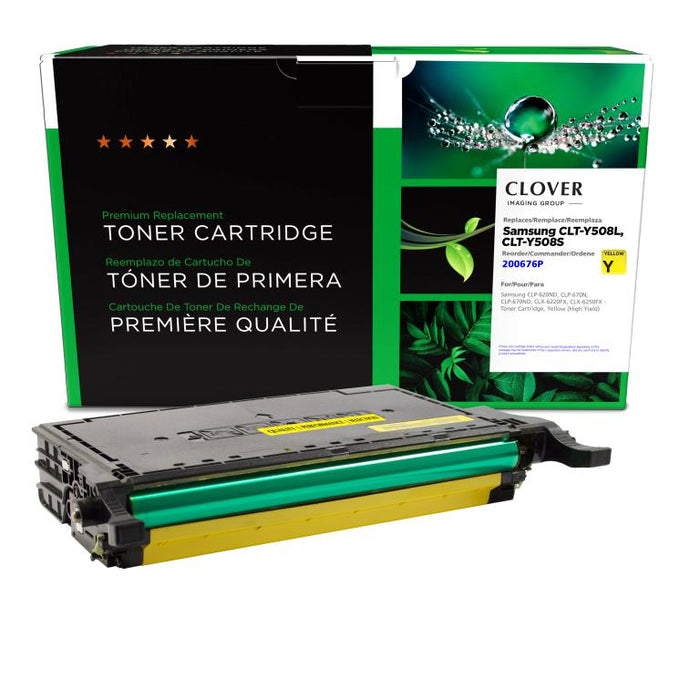 Clover Imaging Remanufactured High Yield Yellow Toner Cartridge for Samsung CLT-Y508L/CLT-Y508S