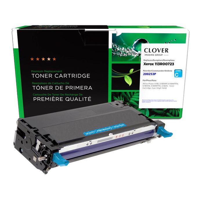 Clover Imaging Remanufactured High Yield Cyan Toner Cartridge for Xerox 113R00723