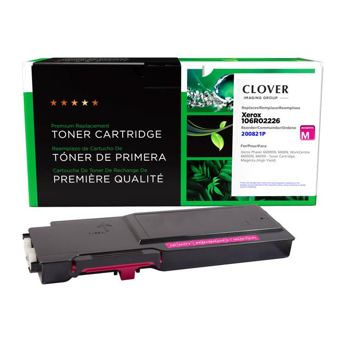 Clover Imaging Remanufactured High Yield Magenta Toner Cartridge for Xerox 106R02226